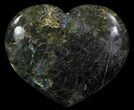 Flashy Polished Labradorite Heart #62939-1